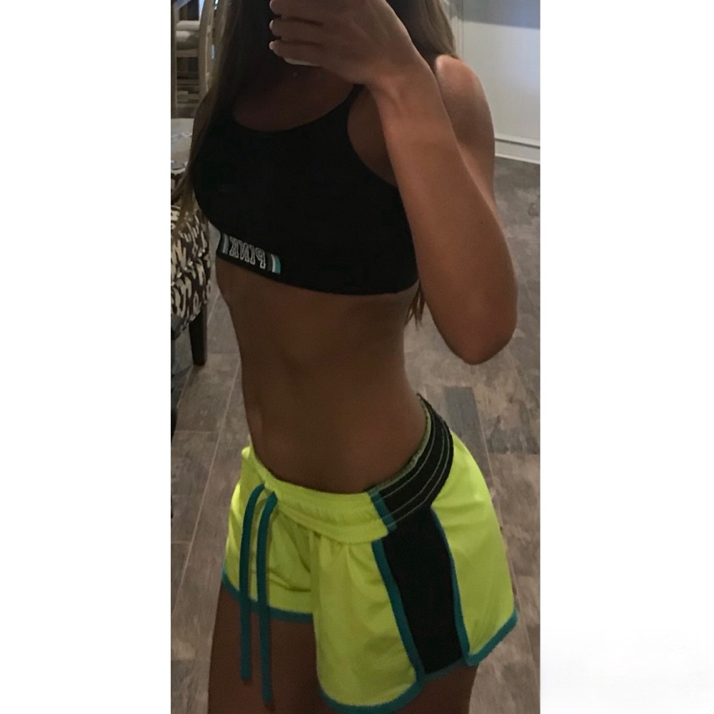 Nike Dri-Fit neon running shorts